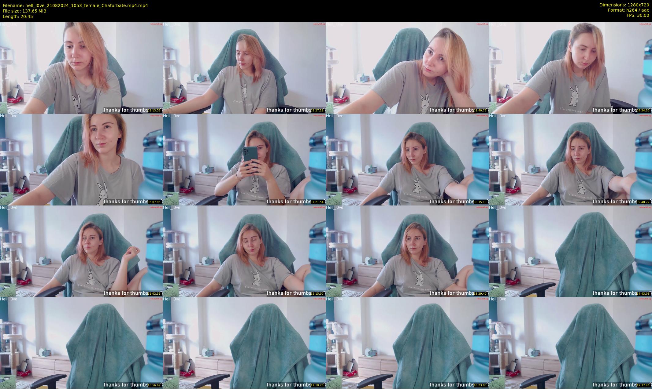 hell_l0ve — 21 minute Chaturbate Female webcam recording, Aug 21, 2024